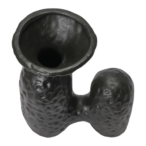 Earth + Ember Sculptural Vase, Black