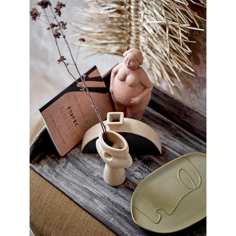 Earth + Ember Sculptural Vase, Sand