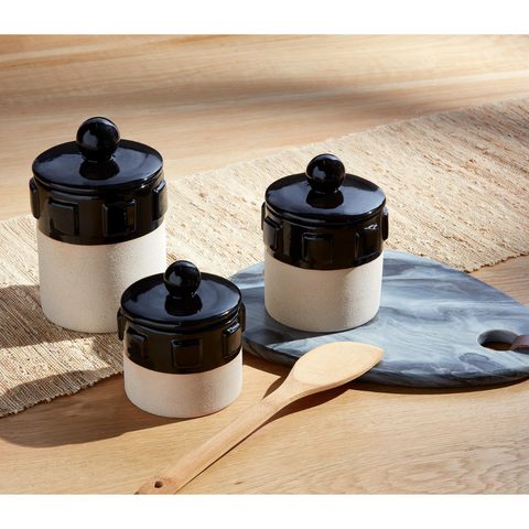 Earth + Ember Stoneware Canister 6"