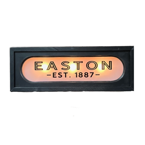 Easton PA Established 1887 Light Box Sign - Second Chance Art