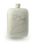 Easton Map Pocket Flask, Matte White