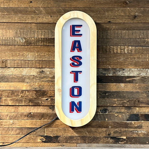 Easton Light Box Sign Capsule, Natural, Second Chance Art