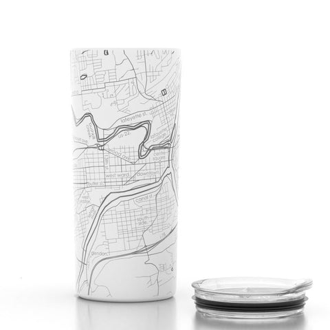 Easton Map Insulated Pint Tumbler, White