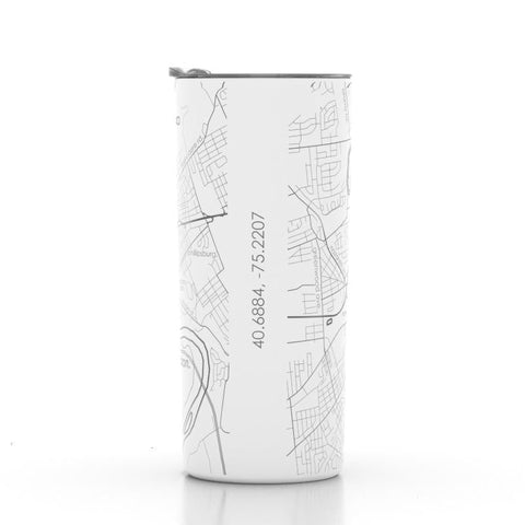 Easton Map Insulated Pint Tumbler, White