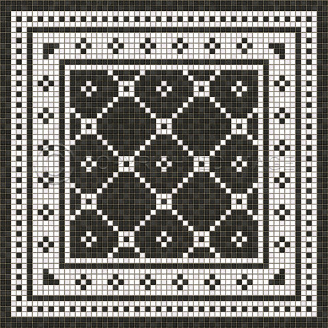 Mosaic A "Elmhurst Avenue" Vinyl Floorcloth - Spicher & Co.