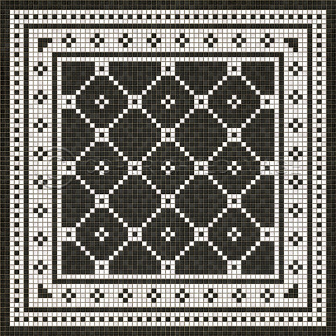 Mosaic A "Elmhurst Avenue" Vinyl Floorcloth - Spicher & Co.