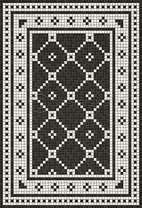 Mosaic A "Elmhurst Avenue" Vinyl Floorcloth - Spicher & Co.