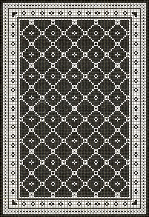 Mosaic A "Elmhurst Avenue" Vinyl Floorcloth - Spicher & Co.