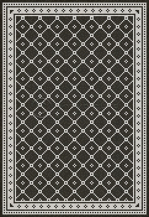 Mosaic A "Elmhurst Avenue" Vinyl Floorcloth - Spicher & Co.