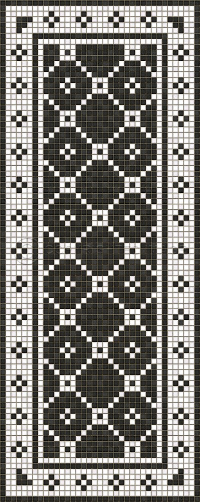 Mosaic A "Elmhurst Avenue" Vinyl Floorcloth - Spicher & Co.