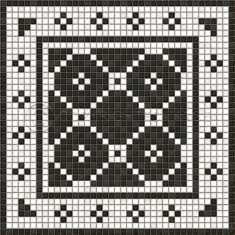 Mosaic A "Elmhurst Avenue" Vinyl Floorcloth - Spicher & Co.