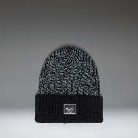 Elmer Reflective Ribbed Beanie, Black - Herschel Supply Co.