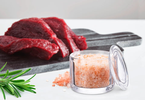 Embossed Glass Salt Cellar, Clear