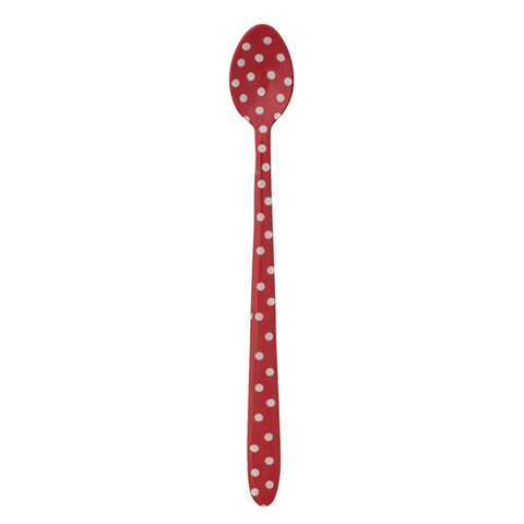 Red + White Polka Dot Cocktail Spoon