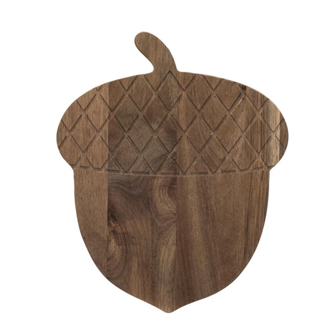 Engraved Acorn Shaped Cheese/Cutting Board