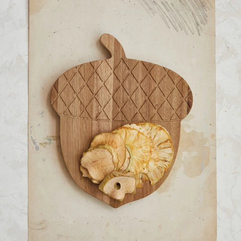 Engraved Acorn Shaped Cheese/Cutting Board