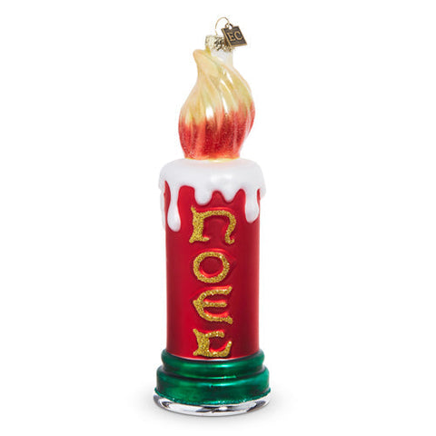 Noel Candle Blow Mold Ornament 8"