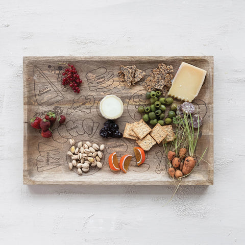 Etched Charcuterie Spread Serving Board