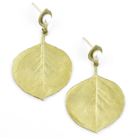 Eucalyptus Round Leaf Post Earrings - Michael Michaud