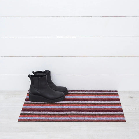 Chilewich Even Stripe Shag Mat - Berry
