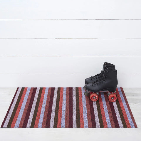 Chilewich Even Stripe Shag Mat - Berry