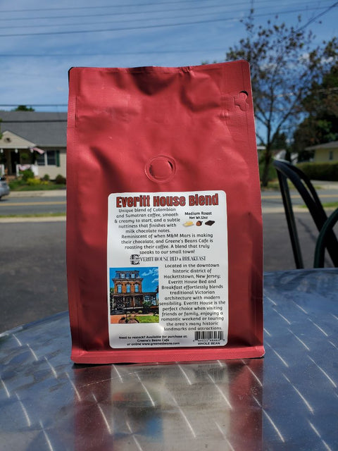 Everitt House Blend - Whole Bean, 12oz Bag, Maroon Bag