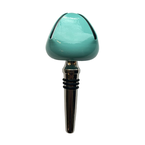 Jingle Bell Bottle Stopper, Blue