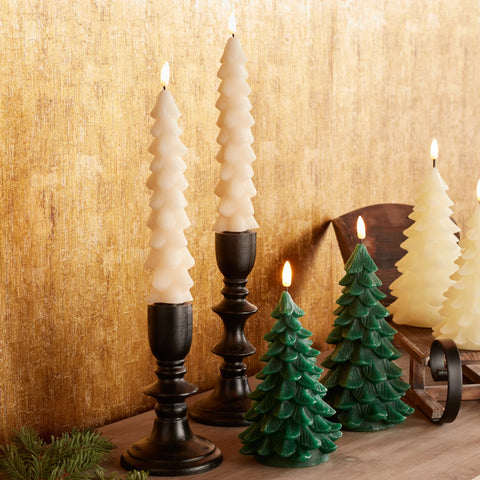 FIA Wick Tree-Shaped Taper Candles (Set of 2)