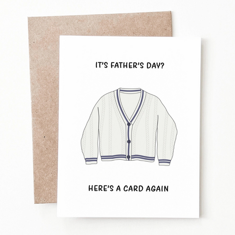Father's Day Cardigan Greeting Card - Nine Two Design