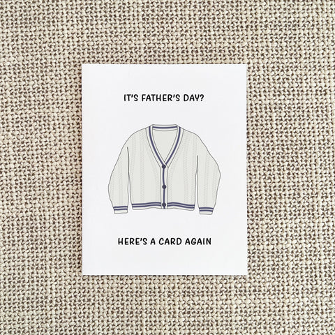 Father's Day Cardigan Greeting Card - Nine Two Design