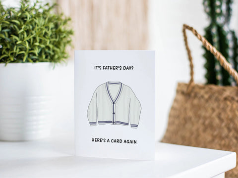 Father's Day Cardigan Greeting Card - Nine Two Design