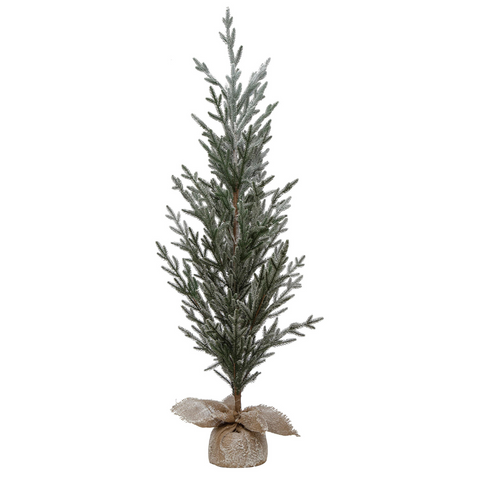 Faux Pine Tree in Burlap Wrapped Base, 63" H