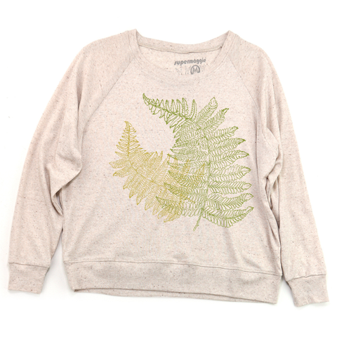 Ferns Pia Tri Blend Pullover by Supermaggie - Oatmeal