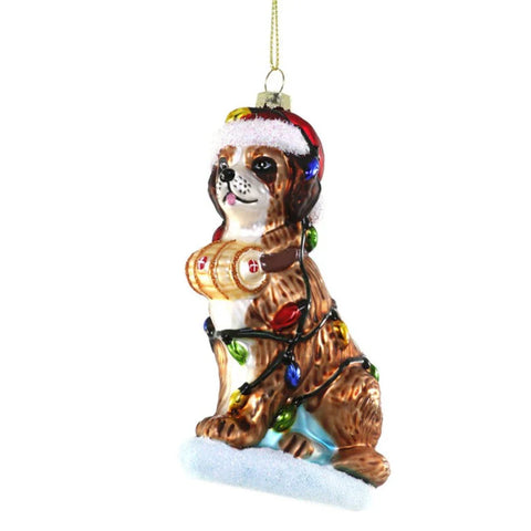 Festive St. Bernard Ornament