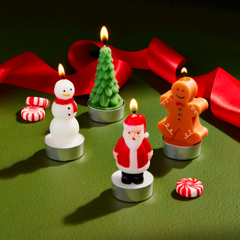 Christmas Tea Light Set - Santas