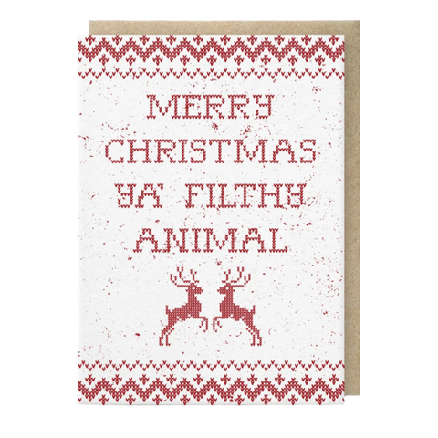 Filthy Animal Letterpress Greeting Card - Pike Street Press