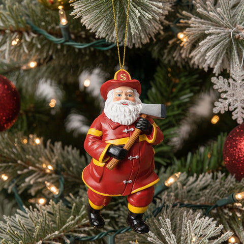 Fireman Santa Ornament