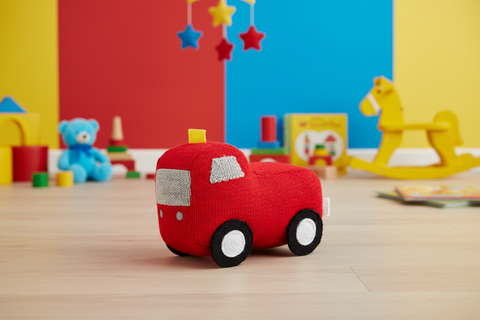 Firetruck Plush Sweater Rattle