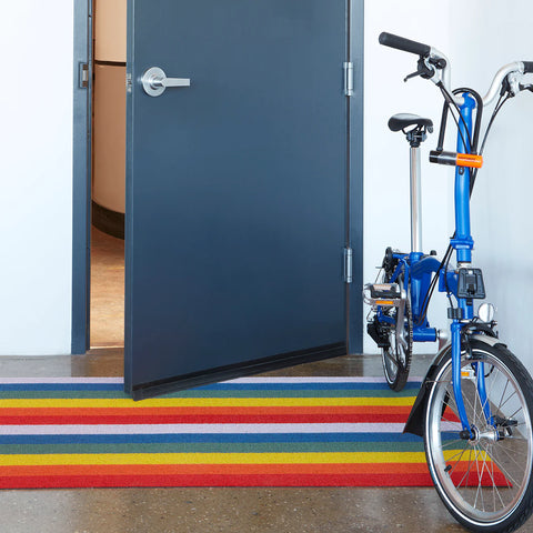 Chilewich Pride Stripe Shag Mat - Rainbow