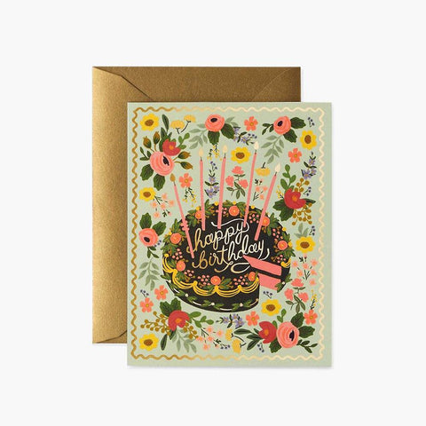Floral Cake Birthday Card - Rifle Paper Co