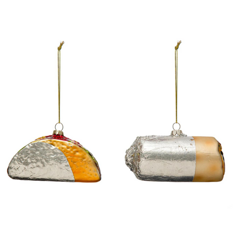 Foil-Wrapped Taco Ornament