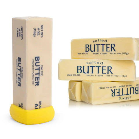 Food Huggers Reusable Silicone Butter Saver – Yellow