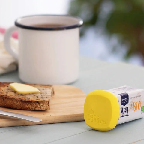 Food Huggers Reusable Silicone Butter Saver – Yellow