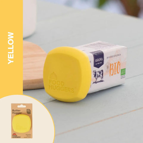 Food Huggers Reusable Silicone Butter Saver – Yellow