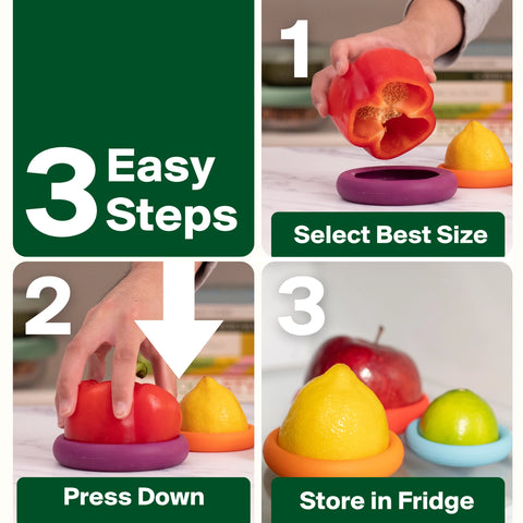 Food Huggers Reusable Silicone Food Savers – Autumn Harvest