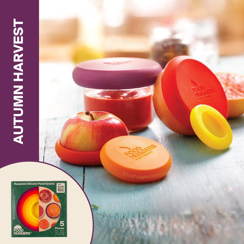 Food Huggers Reusable Silicone Food Savers – Autumn Harvest