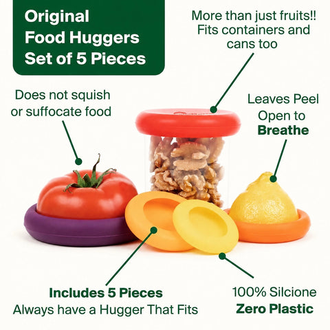 Food Huggers Reusable Silicone Food Savers – Autumn Harvest