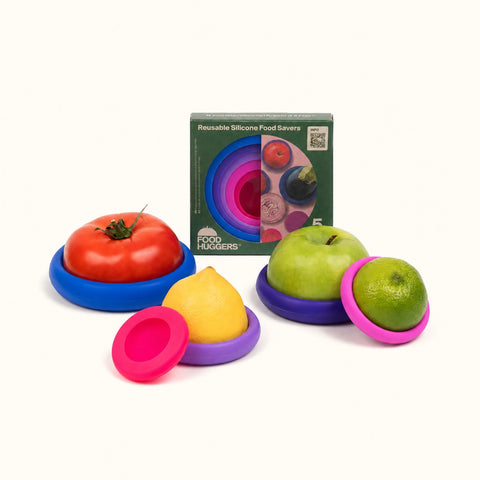 Food Huggers Reusable Silicone Food Savers – Bright Berry