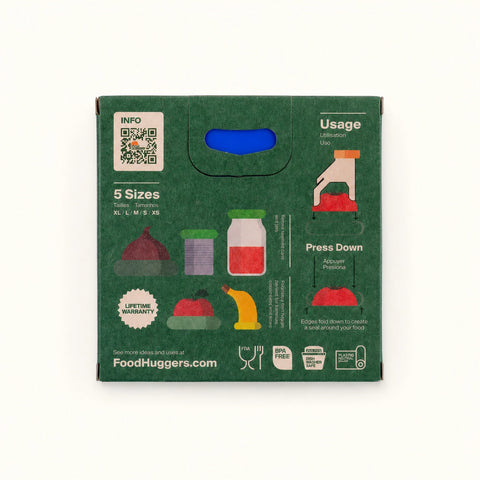 Food Huggers Reusable Silicone Food Savers – Bright Berry
