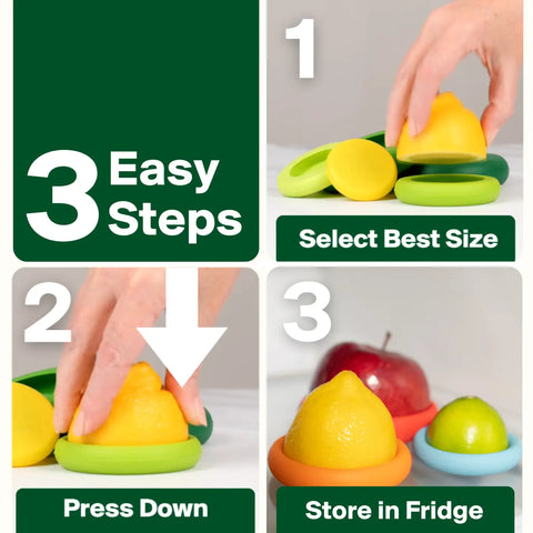 Food Huggers Reusable Silicone Food Savers – Fresh Green